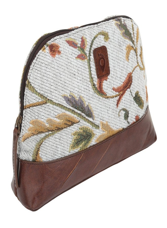 TRAVALATE Canvas Printed Clutches for Party and regular uses for women, ID card and money holder canvas pouch for Girl - Flower print (11x0.3x8 Inch) - Image 1